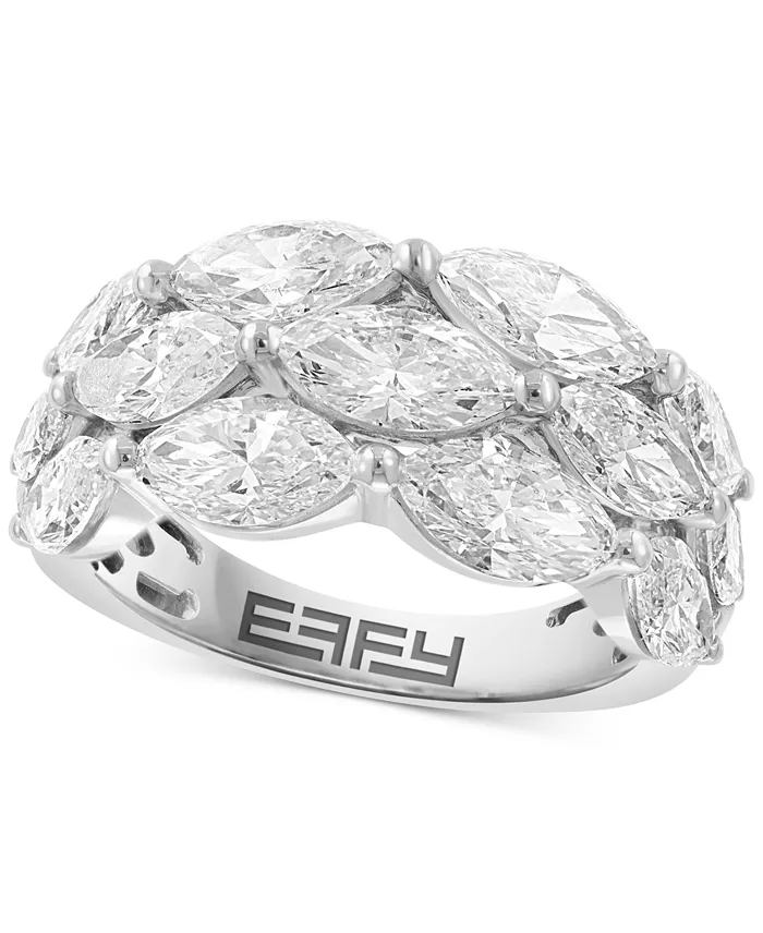 EFFY® Lab Grown Diamond Horizontal Cluster Ring (4 1/2 ct. t.w.) in 14K White Gold
